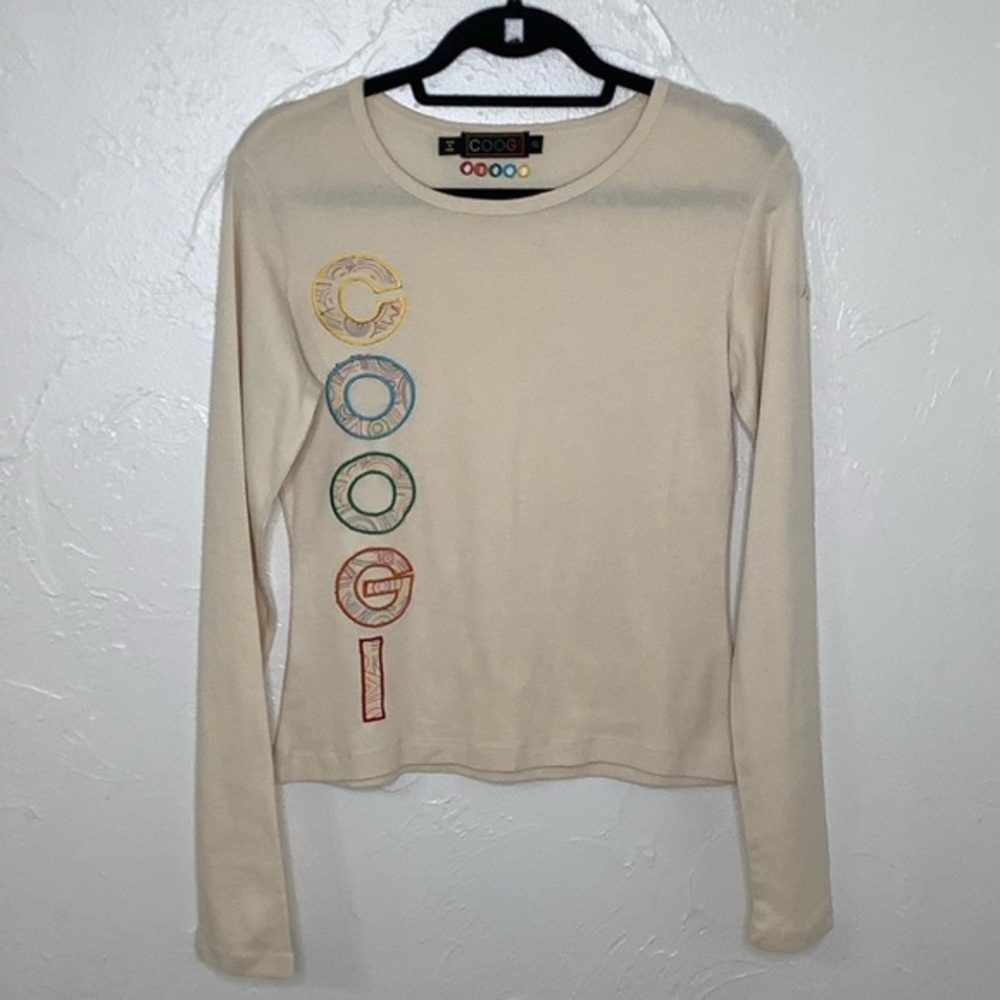 COOGI embroidered logo long sleeve t shirt top size XL EUC
